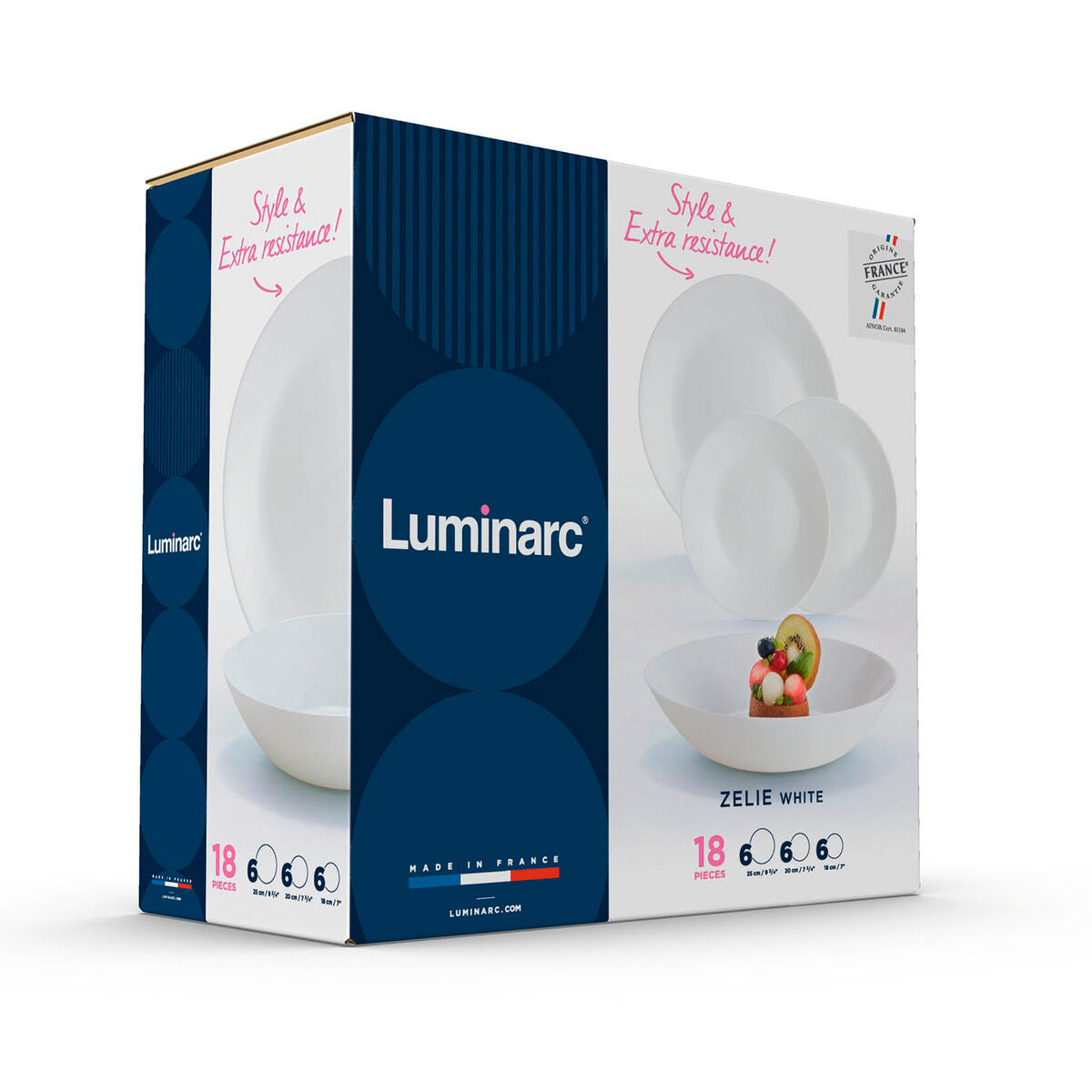 Luminarc Geschirr-Set Luminarc 12004 Weiß Glas 18 Stücke