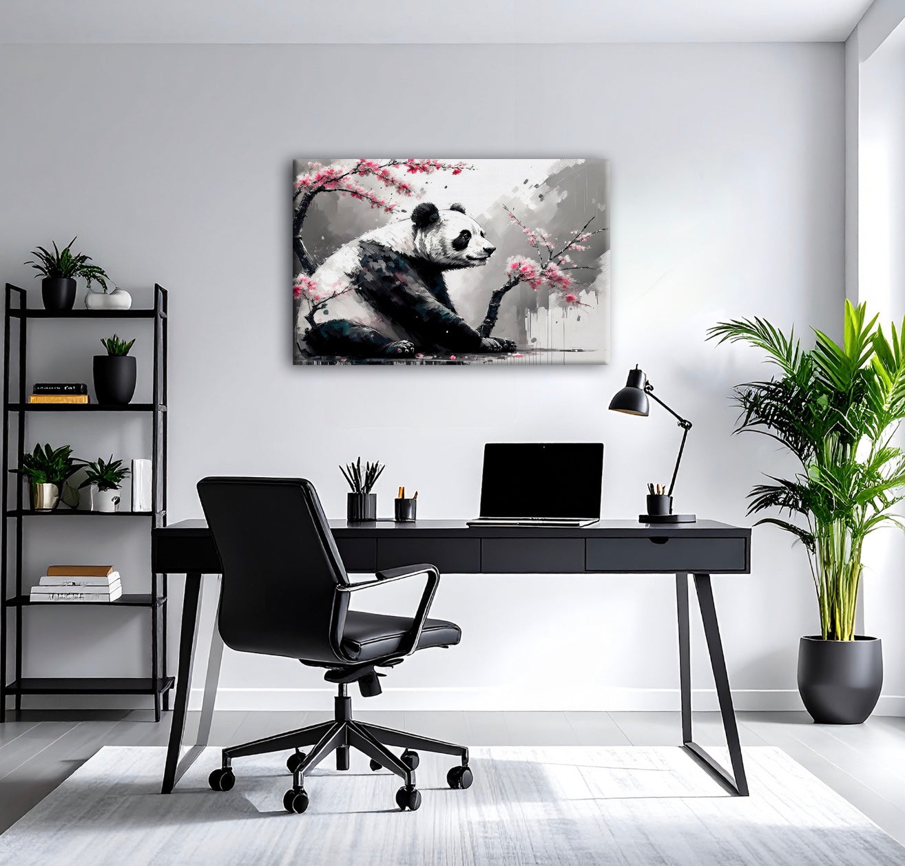 AUREORA Art Leinwand Panda-Wald