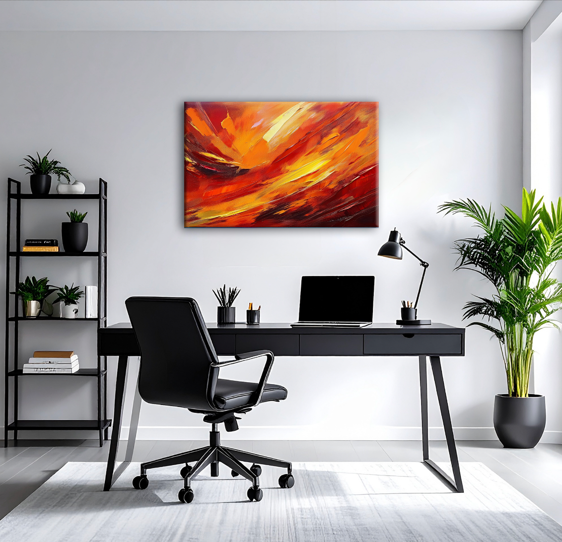 AUREORA Art Leinwand Feuer-Sturm