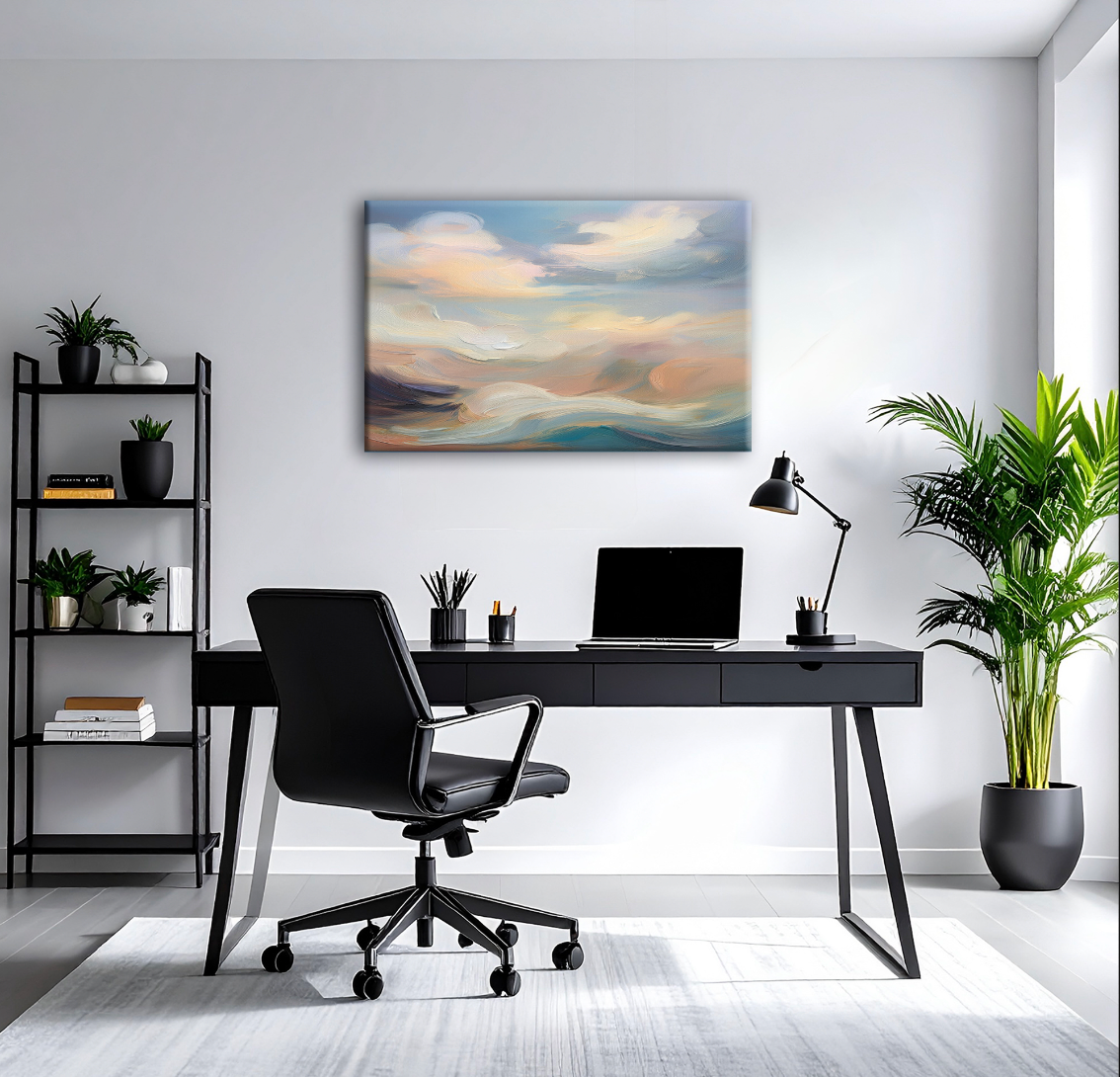 AUREORA Art Leinwand Abend-Himmel