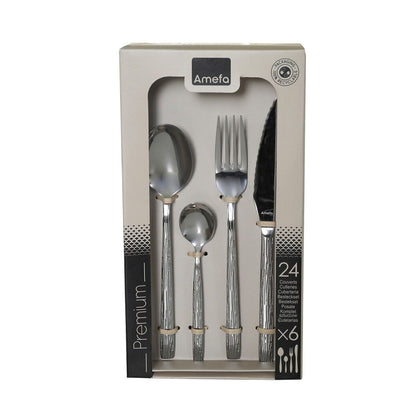 Amefa Besteck Amefa Caligraphy Stahl Metall 24 Stücke