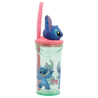 Stitch Becher Mit Strohhalm Stitch Flowers 3D 360 Ml