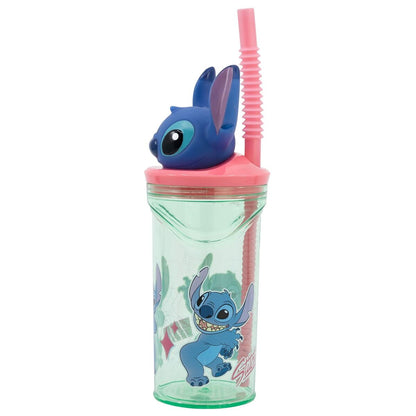 Stitch Becher Mit Strohhalm Stitch Flowers 3D 360 Ml