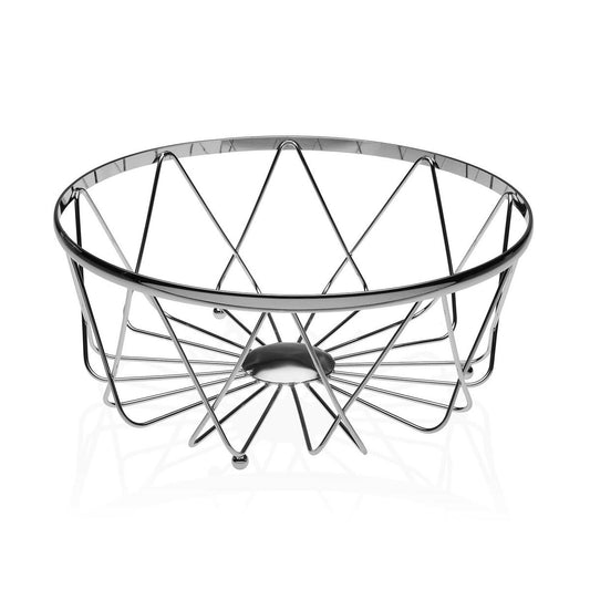 Versa Obstschale Versa Grau Metall Stahl (28 X 12 X 28 Cm)