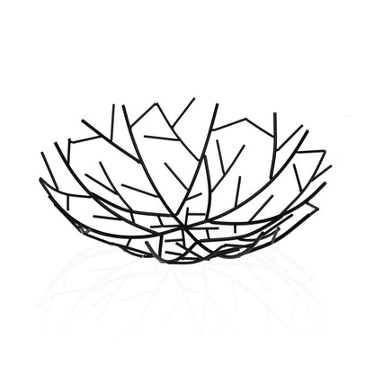 Versa Obstschale Versa Schwarz Metall Stahl 30 X 9 X 30 Cm