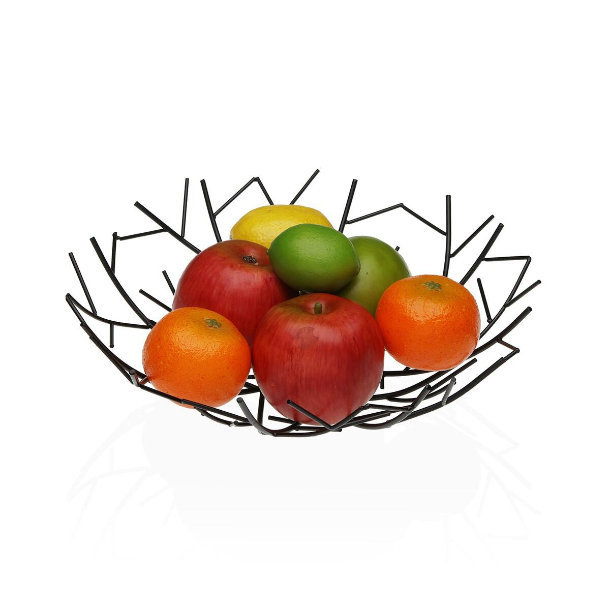 Versa Obstschale Versa Schwarz Metall Stahl 30 X 9 X 30 Cm