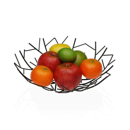 Versa Obstschale Versa Schwarz Metall Stahl 30 X 9 X 30 Cm