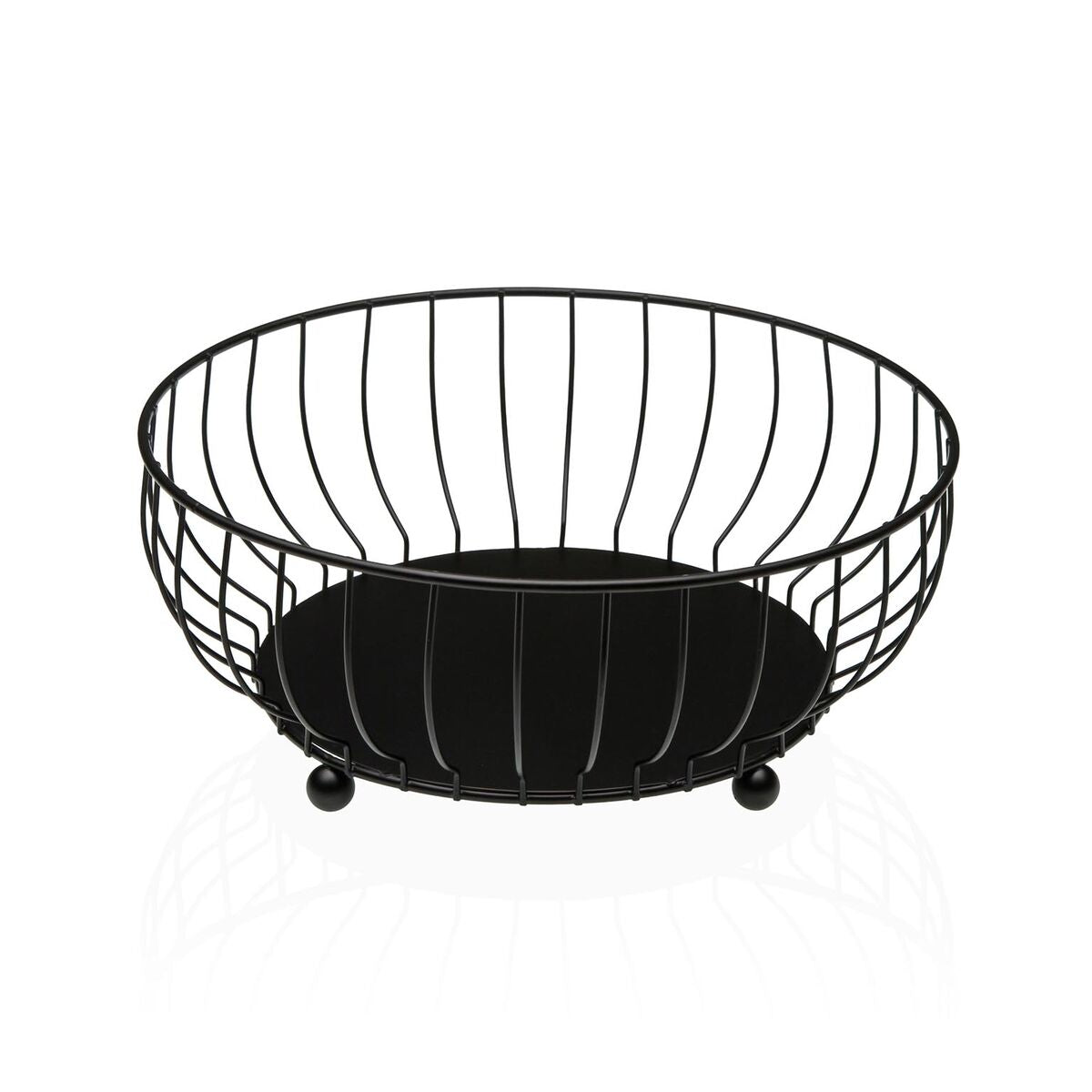 Versa Obstschale Versa Schwarz Metall Stahl 27,5 X 11 X 27,5 Cm