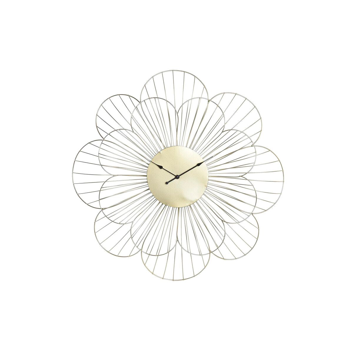 Dkd Home Decor Wanduhr Dkd Home Decor Blume Gold Metall Moderne (57 X 4 X 57 Cm)