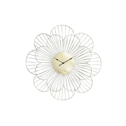 Dkd Home Decor Wanduhr Dkd Home Decor Blume Gold Metall Moderne (57 X 4 X 57 Cm)