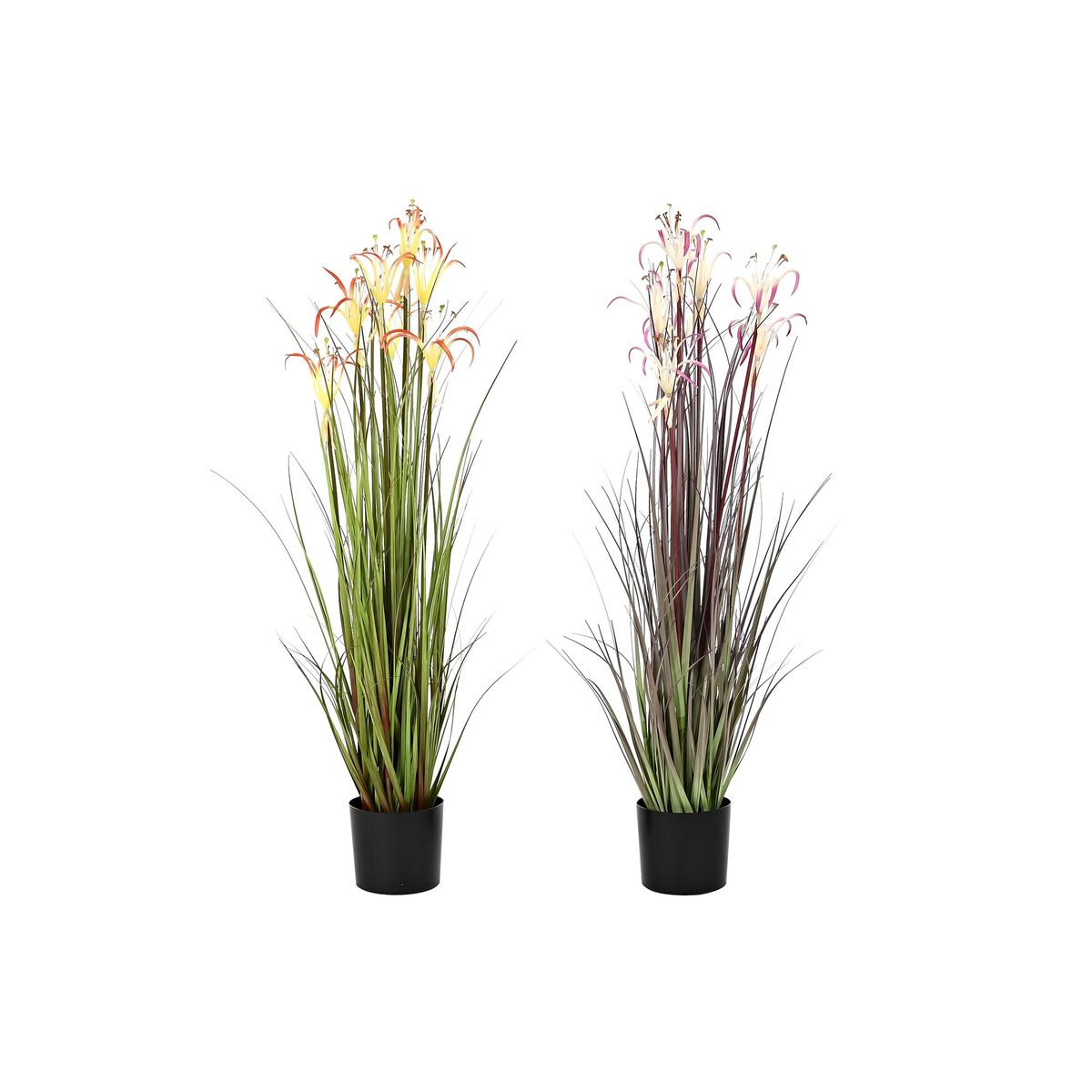 Dkd Home Decor Dekorationspflanze Dkd Home Decor Metall Orange Burgunderrot Pvc Lilien (25 X 25 X 88 Cm) (2 Stück)