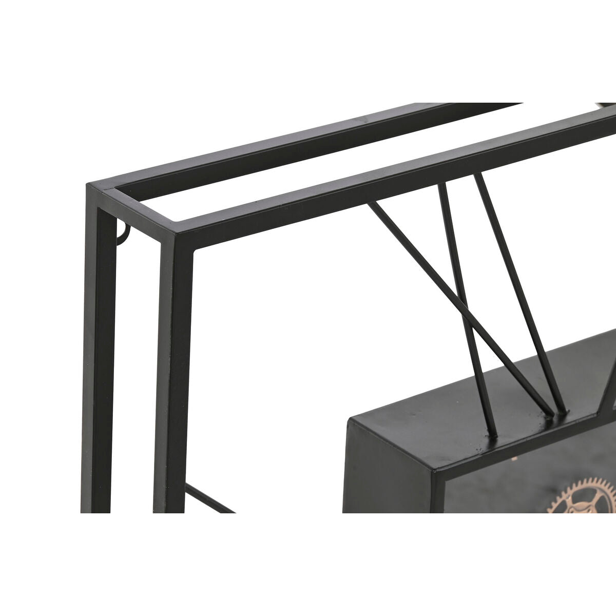 Home Esprit Wanduhr Home Esprit Schwarz Gold Metall Kristall 80 X 8 X 80 Cm