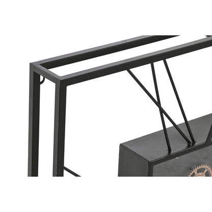 Home Esprit Wanduhr Home Esprit Schwarz Gold Metall Kristall 80 X 8 X 80 Cm