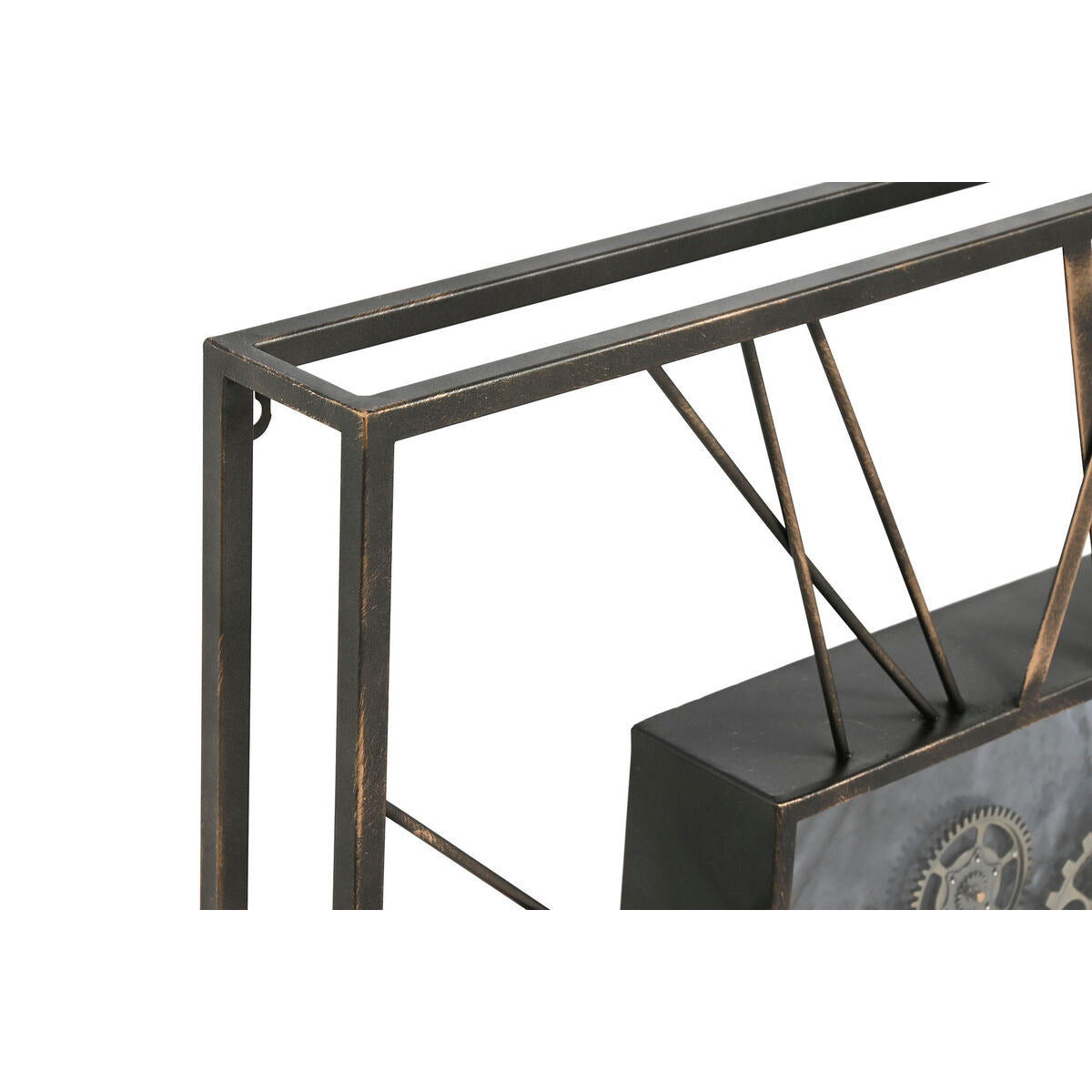 Home Esprit Wanduhr Home Esprit Schwarz Gold Metall Kristall 80 X 8 X 80 Cm