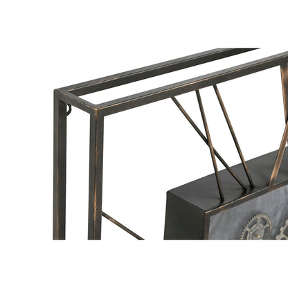 Home Esprit Wanduhr Home Esprit Schwarz Gold Metall Kristall 80 X 8 X 80 Cm