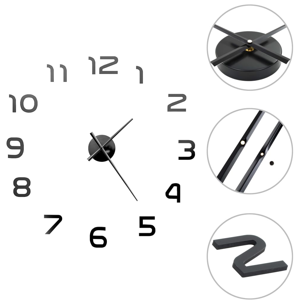 3D-Wanduhr Modernes Design 100 Cm Xxl