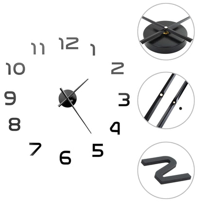 3D-Wanduhr Modernes Design 100 Cm Xxl