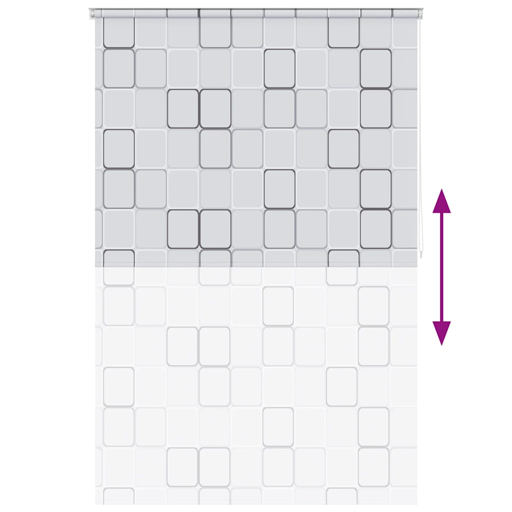 Duschrollo Quadratmuster