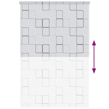 Duschrollo Quadratmuster