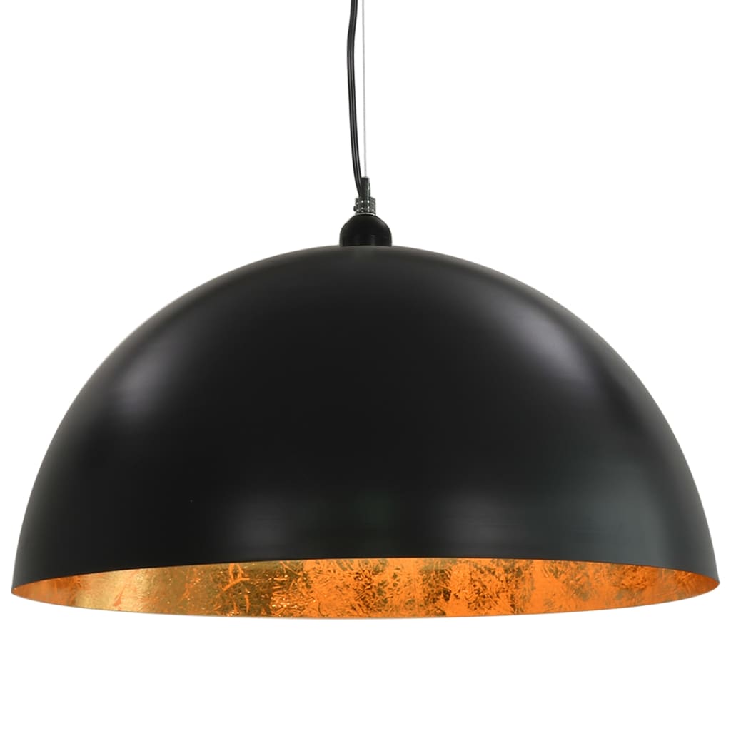 Deckenleuchten 2 Stk. Schwarz Und Gold Halbkugelförmig 50Cm E27