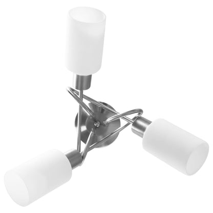 Deckenleuchte Mit Keramik-Lampenschirmen Für 3 E14 Glühlampen