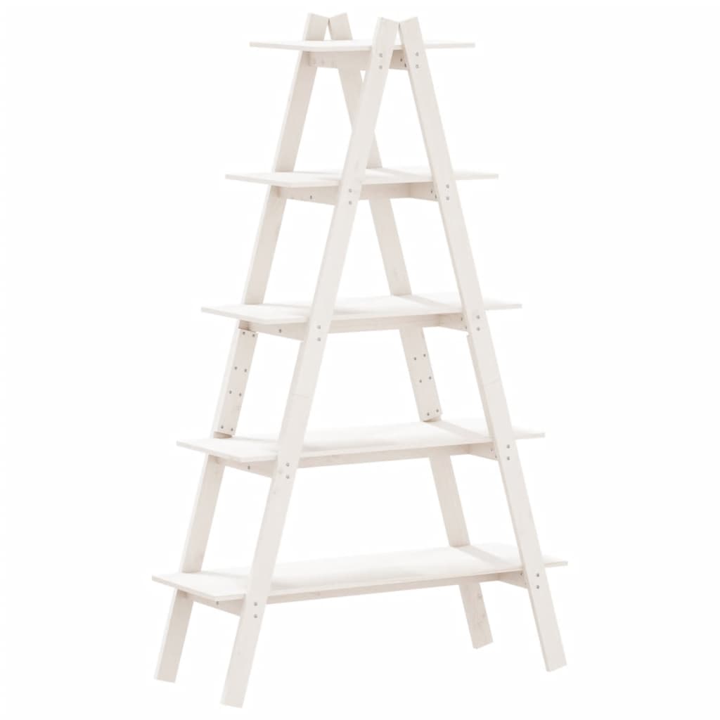 Regal Mit 5 Böden A-Form 110X40X180,5 Cm Massivholz Kiefer