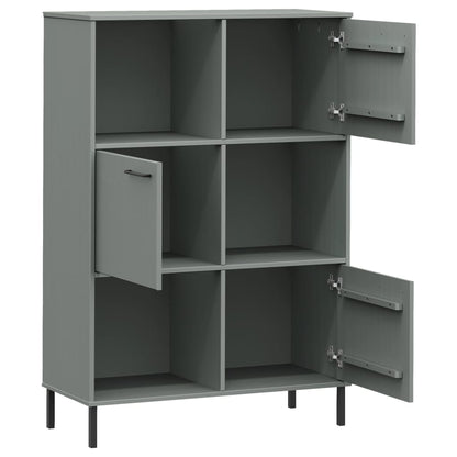 Bücherregal Oslo Mit Metallbeinen 90X35X128,5Cm Massivholz
