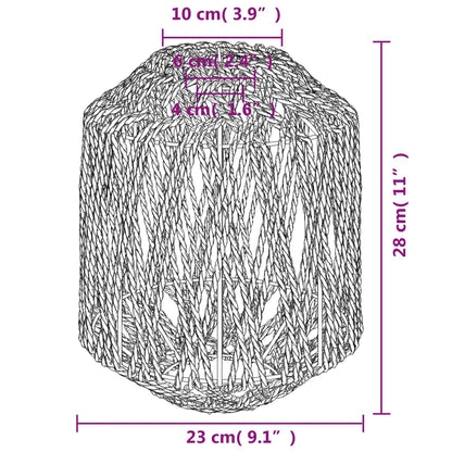 Lampenschirm Schwarz Ø23X28 Cm Eisen Und Papier