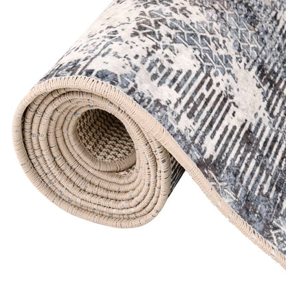 Teppich Waschbar Mehrfarbig Rutschfest Schwarz Und Weiß