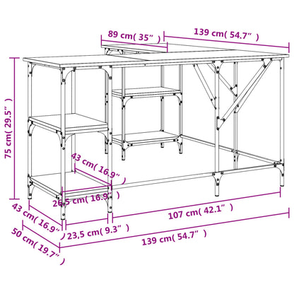 Schreibtisch 139X139X75 Cm Holzwerkstoff