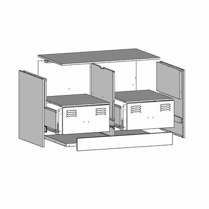 Tv-Schrank 67X39X44 Cm Stahl