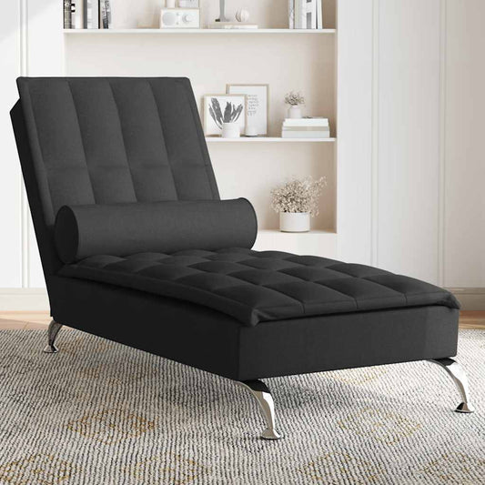 Massage-Chaiselongue Mit Nackenrolle Stoff