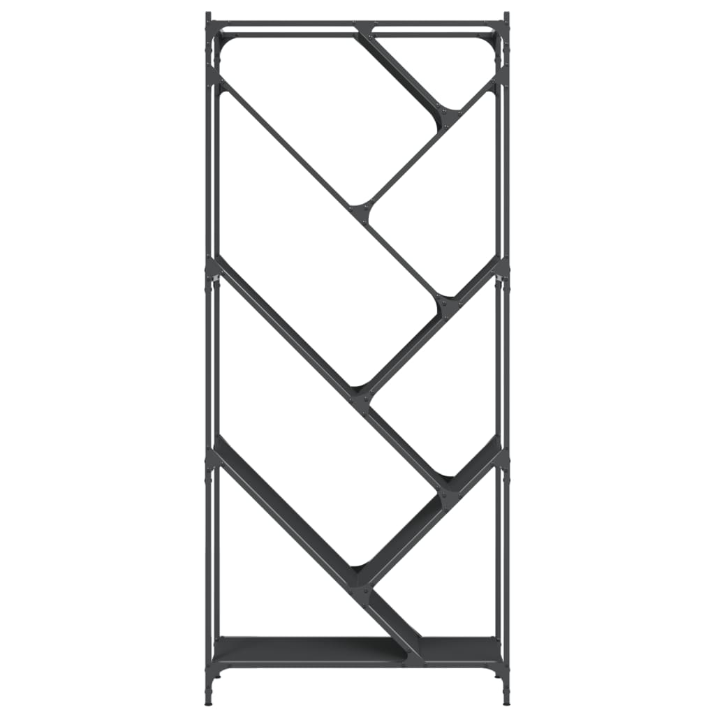 Bücherregal 79X30X180 Cm Holzwerkstoff Und Metall