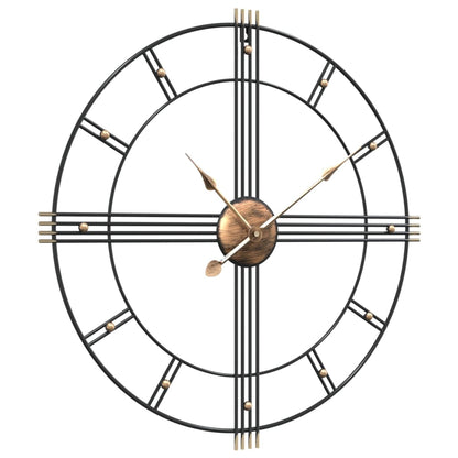 Wanduhr Schwarz Ø60 Cm Eisen