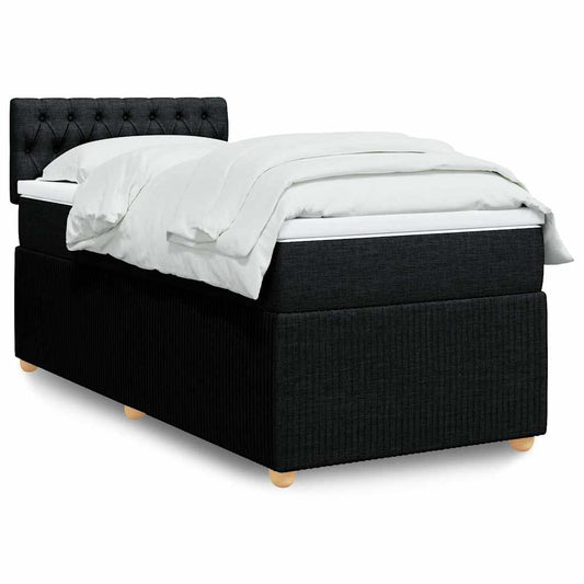 Boxspringbett Mit Matratze Stoff Schwarz