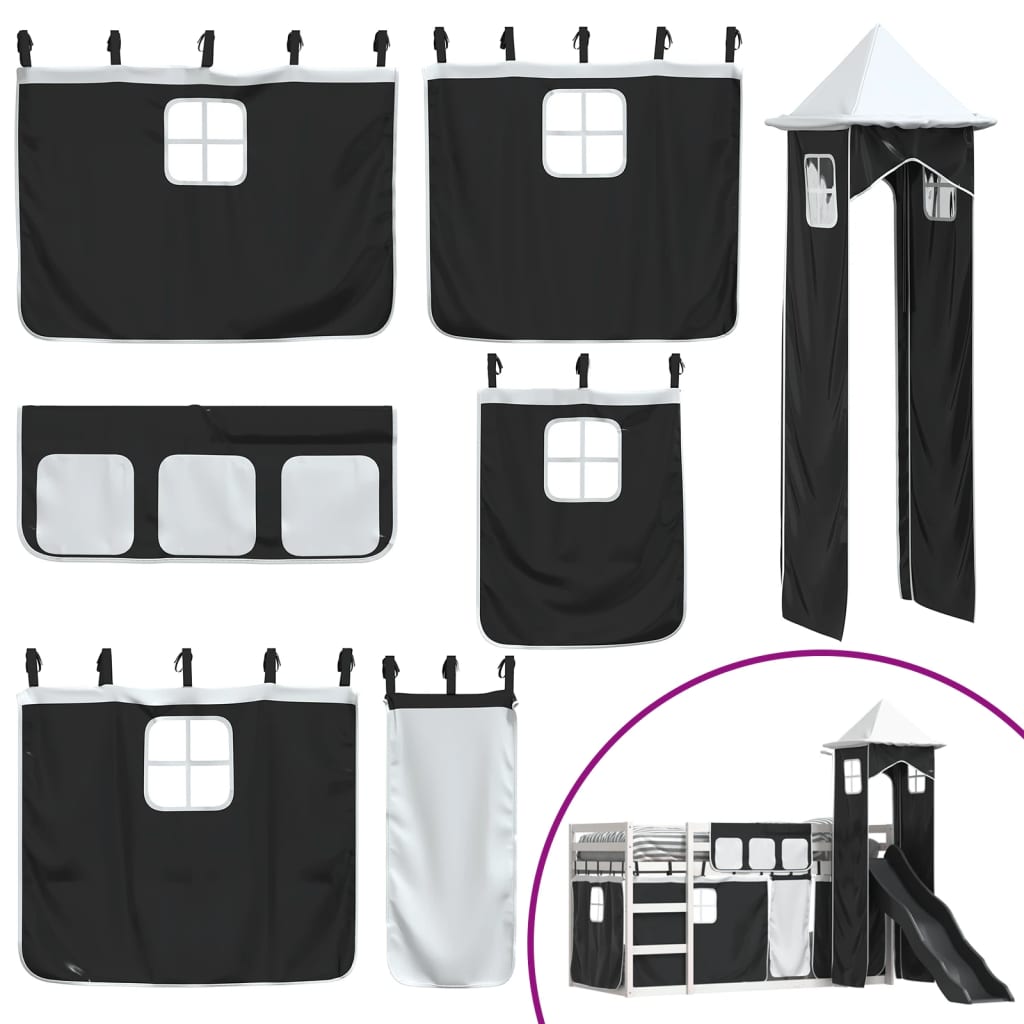 Etagenbett Mit Rutsche Und Gardinen