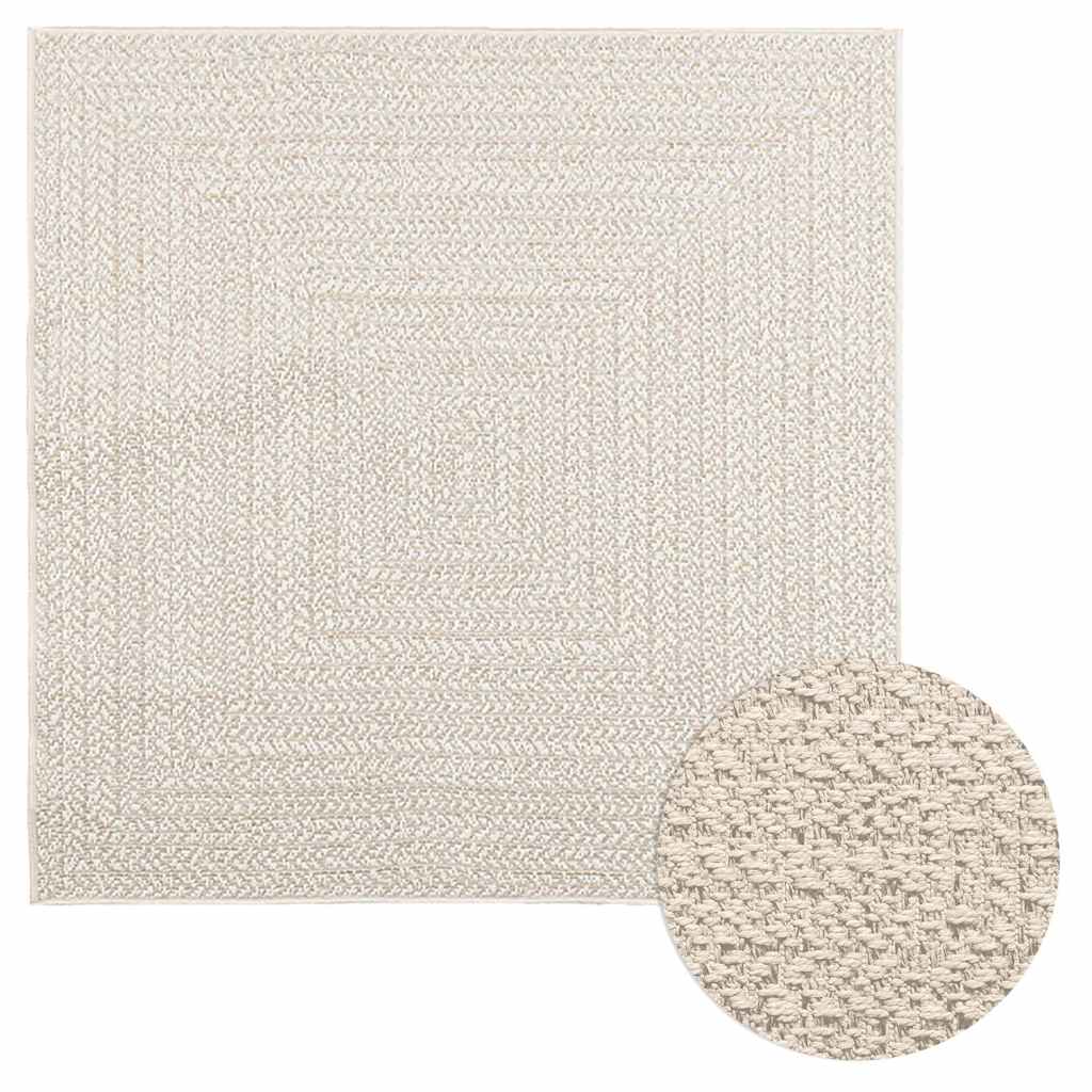 Teppich Zizur Jute-Optik Indoor Und Outdoor Creme