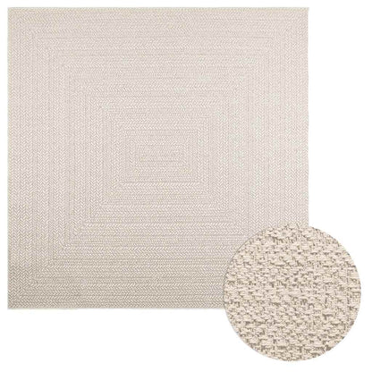 Teppich Zizur Jute-Optik Indoor Und Outdoor Creme