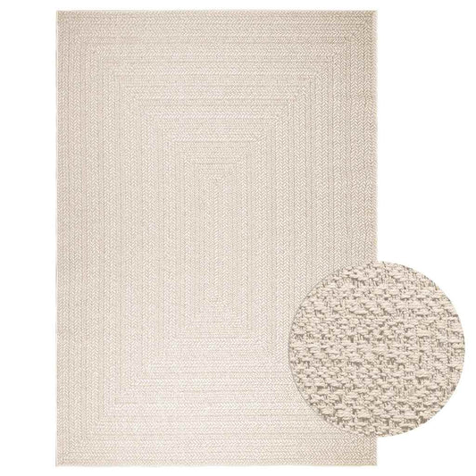 Teppich Zizur Jute-Optik Indoor Und Outdoor Creme