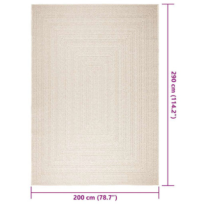 Teppich Zizur Jute-Optik Indoor Und Outdoor Creme