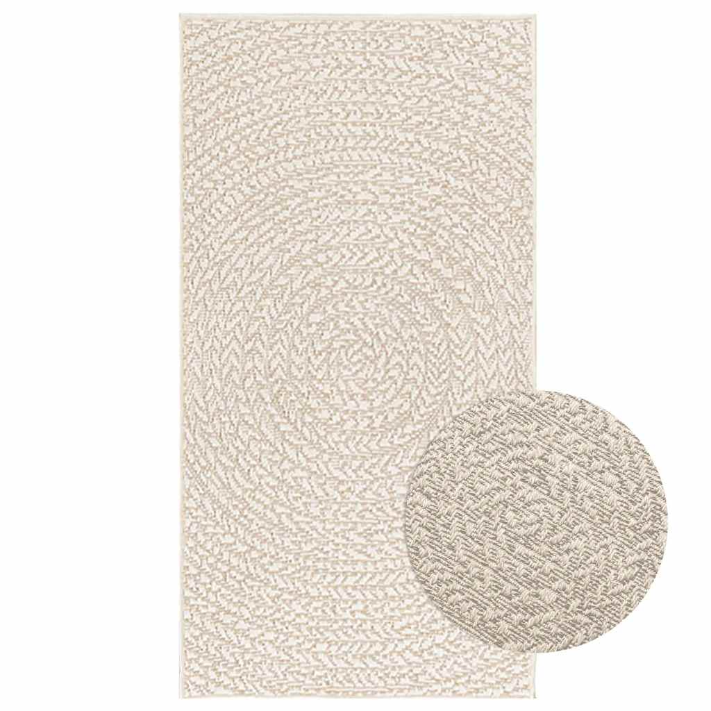 Teppich Zizur Jute-Optik Indoor Und Outdoor Creme
