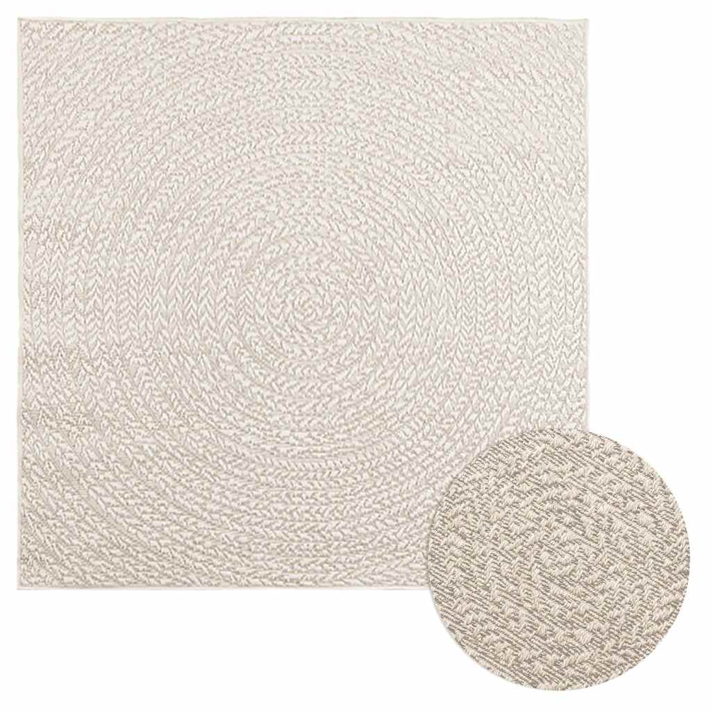 Teppich Zizur Jute-Optik Indoor Und Outdoor Creme