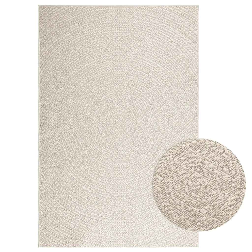 Teppich Zizur Jute-Optik Indoor Und Outdoor Creme