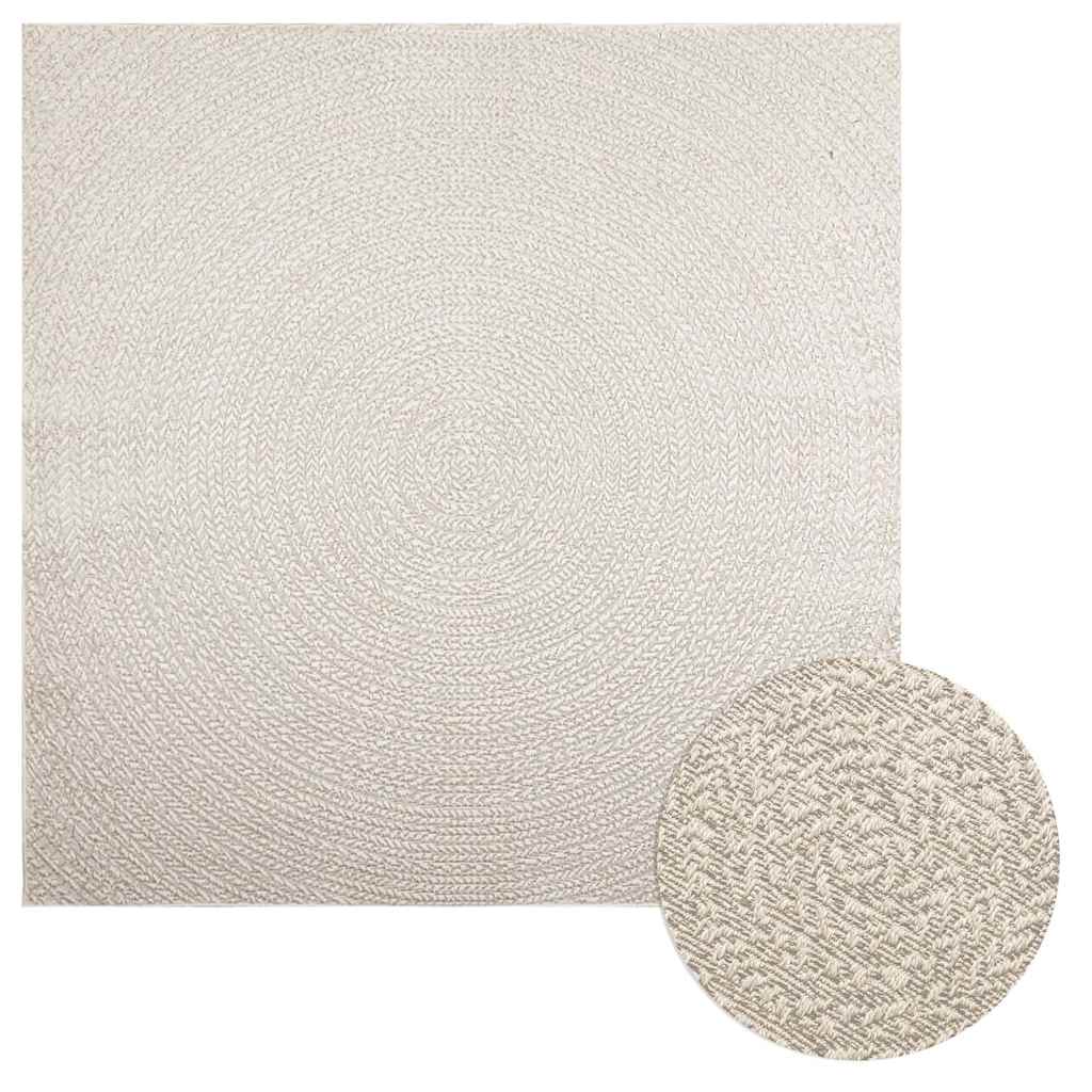 Teppich Zizur Jute-Optik Indoor Und Outdoor Creme