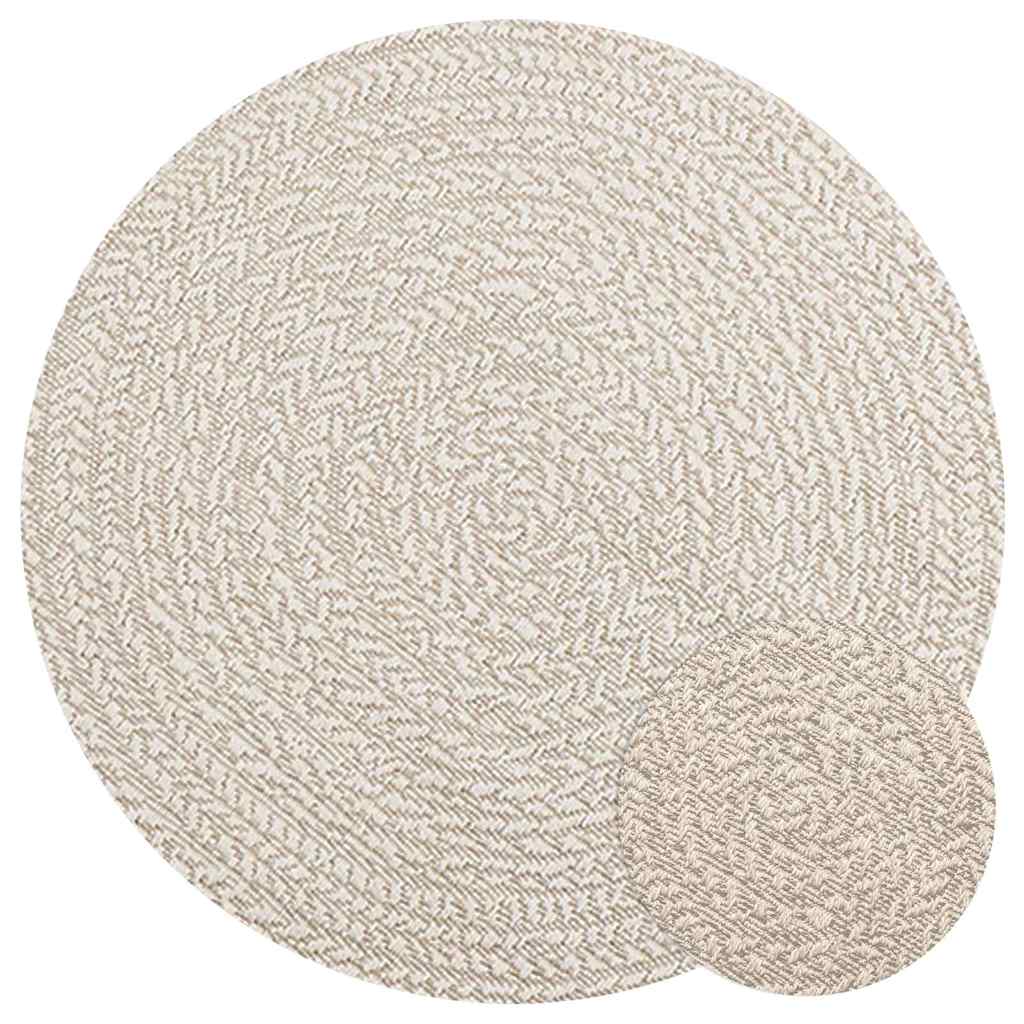 Teppich Zizur Jute-Optik Indoor Und Outdoor Creme