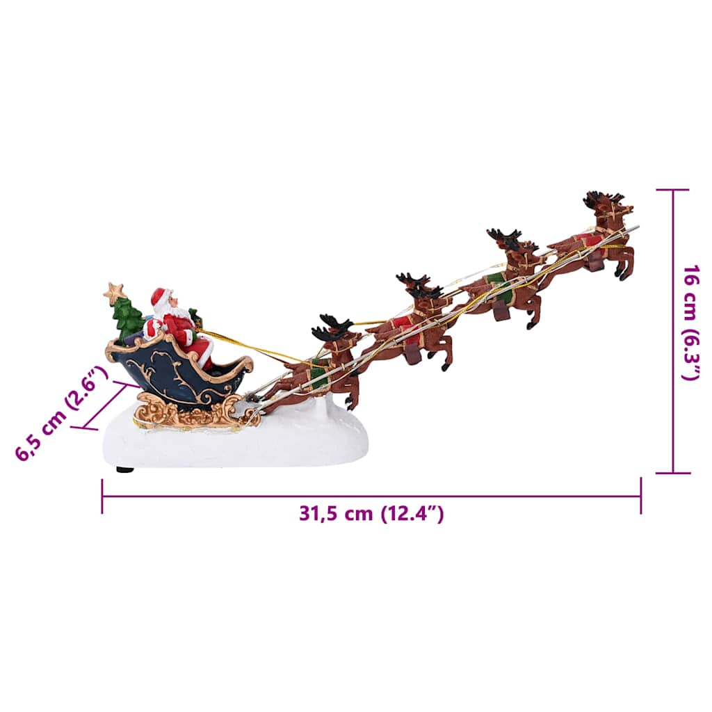Weihnachtlicher Tisch Mehrfarbig 31,5 X 6,5 X 16 Cm Harz