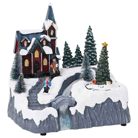 Weihnachtsdorf Dekoration Mehrfarbig 20,5 X 17 X 21 Cm