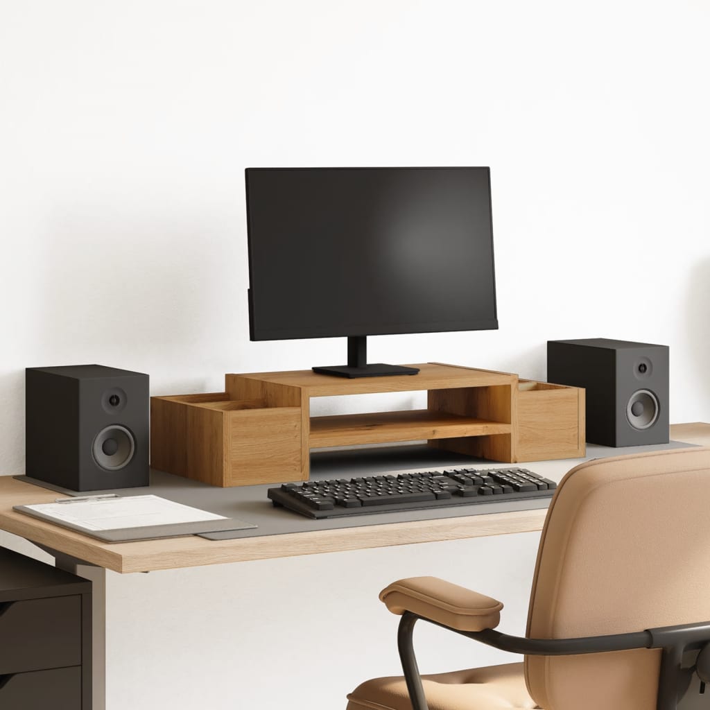 Monitorständer Mit Stauraum 70X27X15 Holzwerkstoff