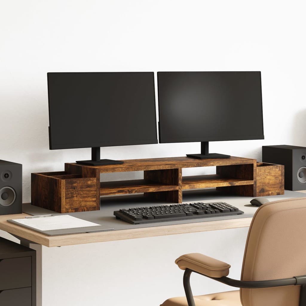 Monitorständer Mit Stauraum 70X27X15 Holzwerkstoff