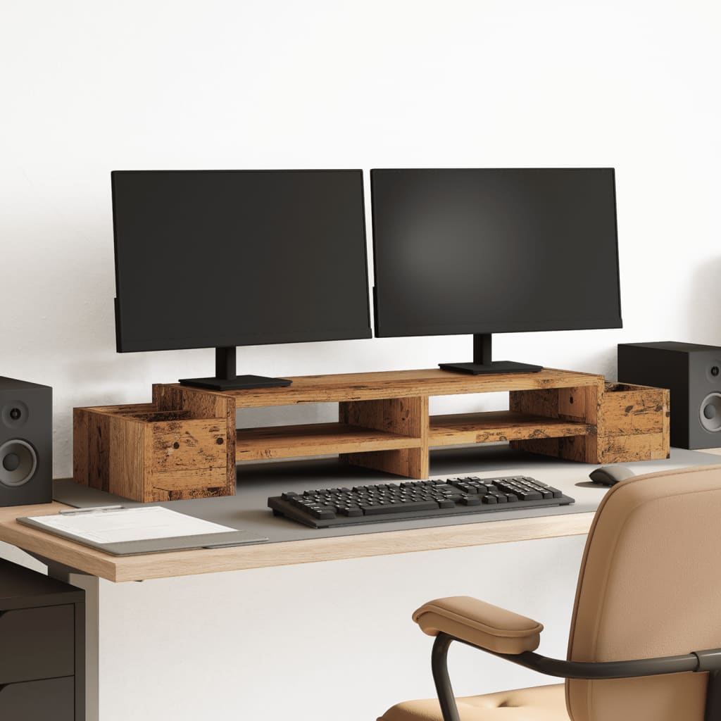 Monitorständer Mit Stauraum 70X27X15 Holzwerkstoff